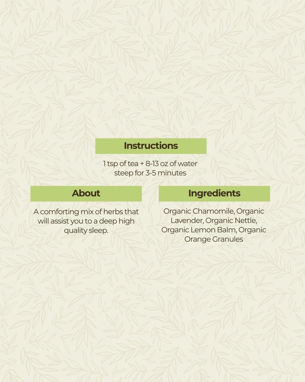 Bedtime Herbal Tea