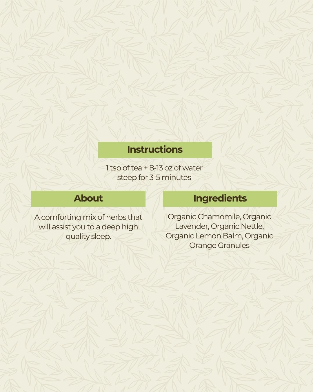 Bedtime Herbal Tea